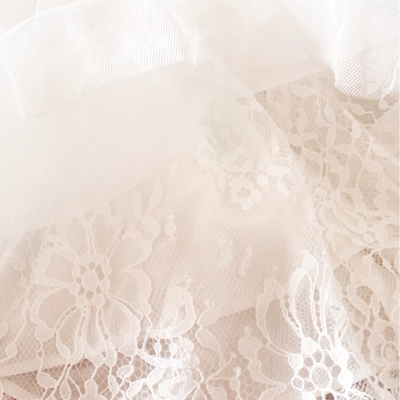 Aqua White Lace Mid Calf Fit & Flare Dress Size 6 - Picture 10 of 14